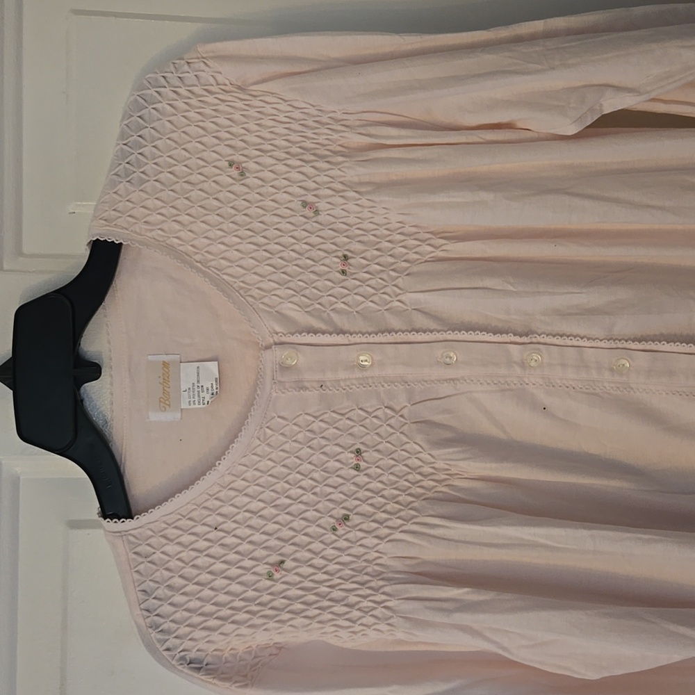 Vintage Barbizon Pink Long Sleeve Nightgown - Picture 4 of 7